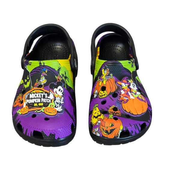 Disney Parks Halloween 2024 Mickey’s Pumpkin Patch Crocs Kids Clogs Size 11 - Picture 2 of 5